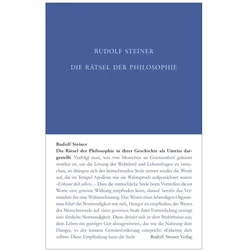 Die Rätsel der Philosophie in ihrer Geschichte als Umriss dargestellt, Sachbücher von Rudolf Steiner