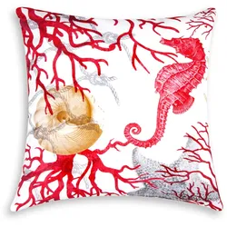 Excelsa Dekokissen Coral Baumwolle 45x45 cm mehrfarbig
