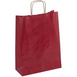 Agipa, Verpackungsmaterial, Papiertragetasche - aus Kraftpapier, groá, rot (1 Stk.)