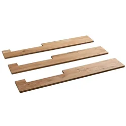 Wandboard Ofelia 3er-Set Holz Braun Wildeiche