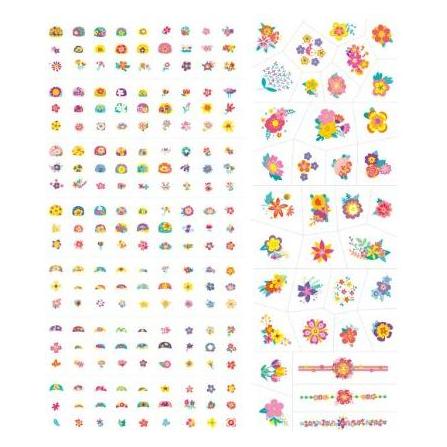 Avenir Nagelsticker Tattoos Blumen (6920773382070)
