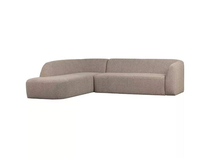 mutoni - Ecksofa Sloping links Chenille natur meliert 274x225, One Size, Braun