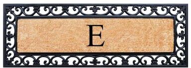 "A1 Home Collections Exclusive Hand Crafted Myla Monogrammed Entry Doormat, 18"" x 48"""
