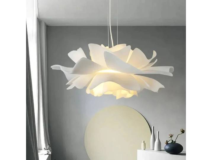 Lustre crème français créatif, moderne, minimaliste, nordique, cône enrichi, suspension, chambre à coucher, étude, salle à manger, lampe à suspension LED