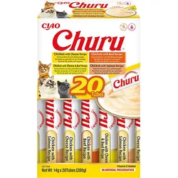 INABA CAT Churu Mix mit Huhn und Rindfleisch 20x14g