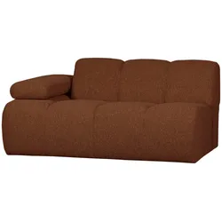 Modulsofa Mojo Boucle, moderner Komfort mit verstellbarer Armlehne, Rostbraun, flexibel kombinierbar