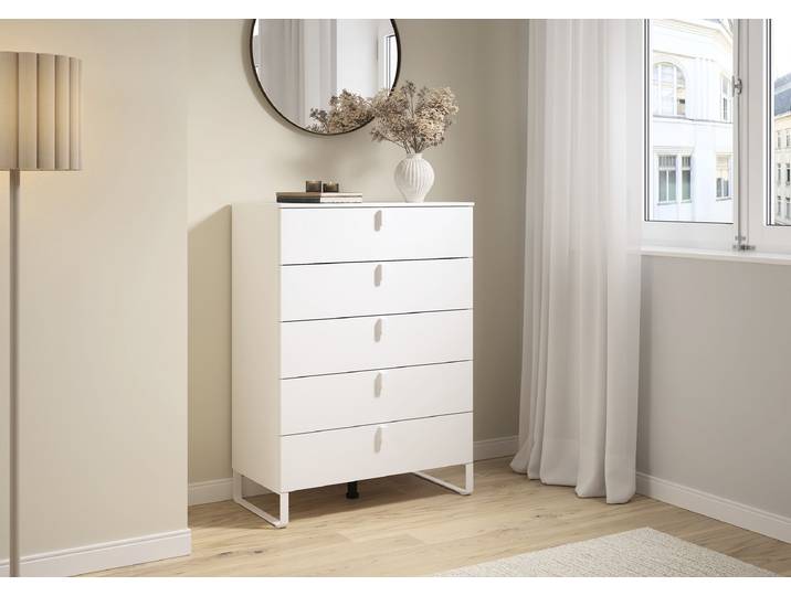 Commode Liora - 110 cm 40cm Blanc/Blanc alpin