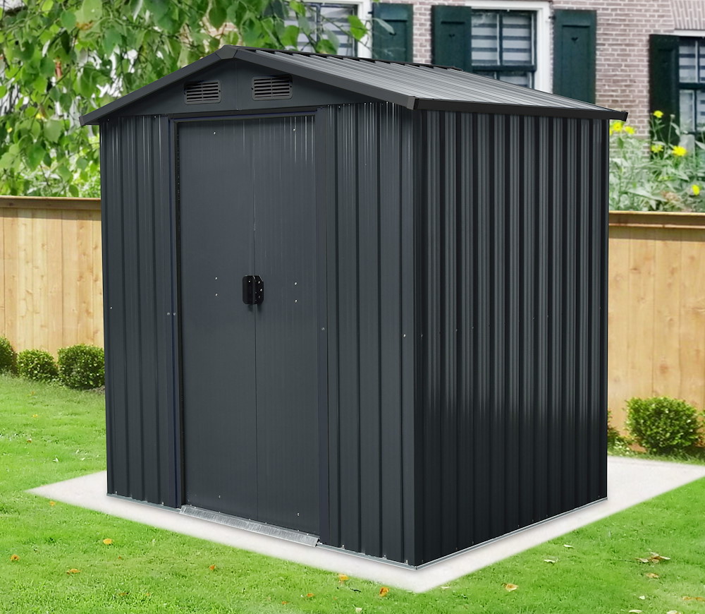 JUNGELMAR Gerätehaus mit Satteldach S 194x110x200cm, anthrazit 16956214