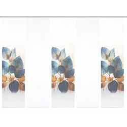 Schmidt Schiebevorhang Thalin 5er Set Polyester Blau