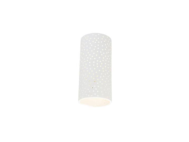Applique murale vintage en plâtre blanc forme cylindrique - Mahou