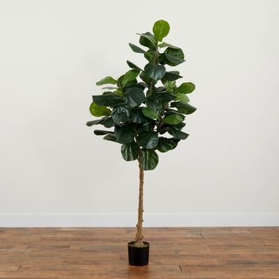 Nearly Natural 6' Artificial Fiddle Leaf Tree