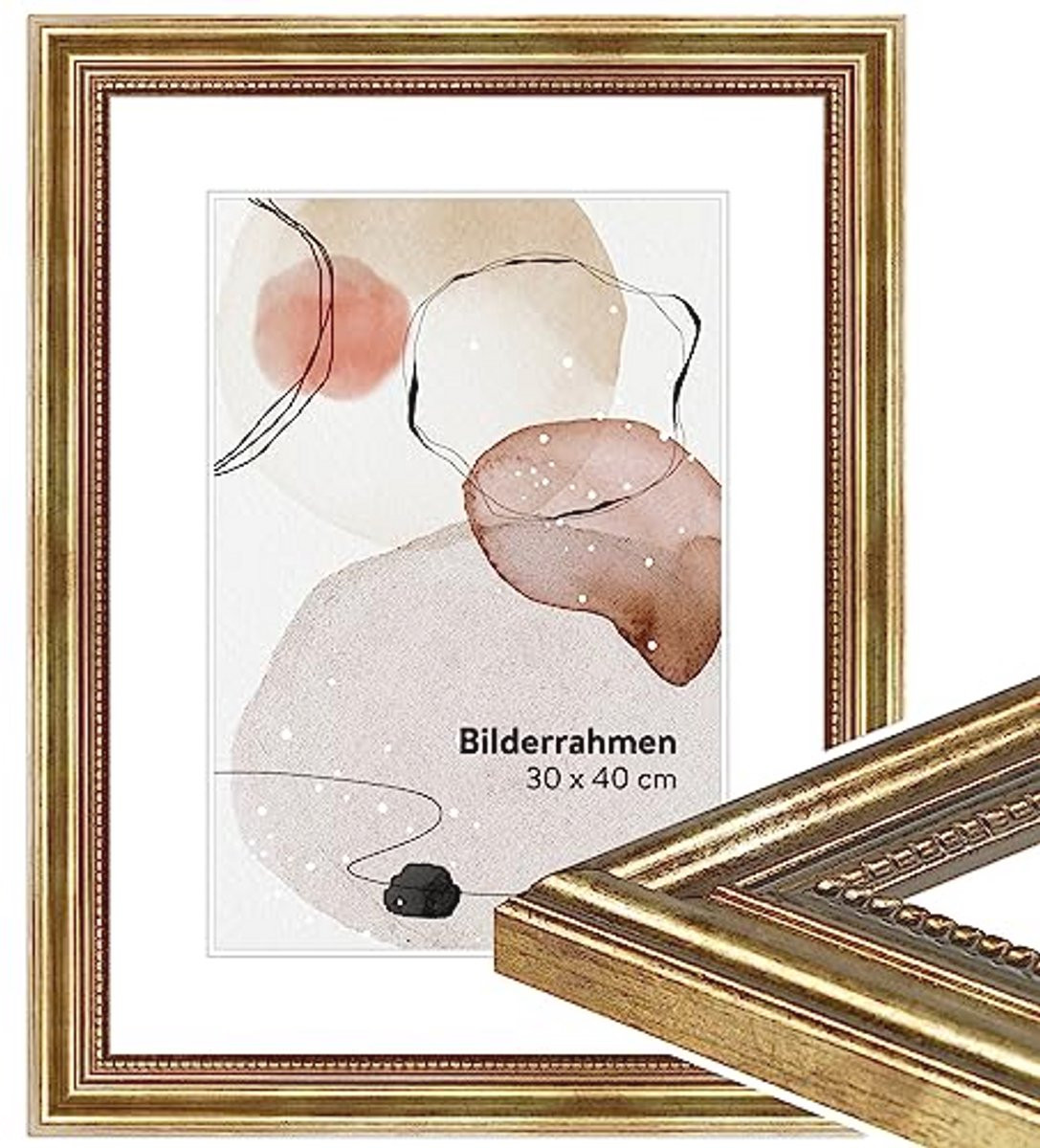 Fotolijst Goud 30x45 cm Houten Barokstijl om Op te Hangen