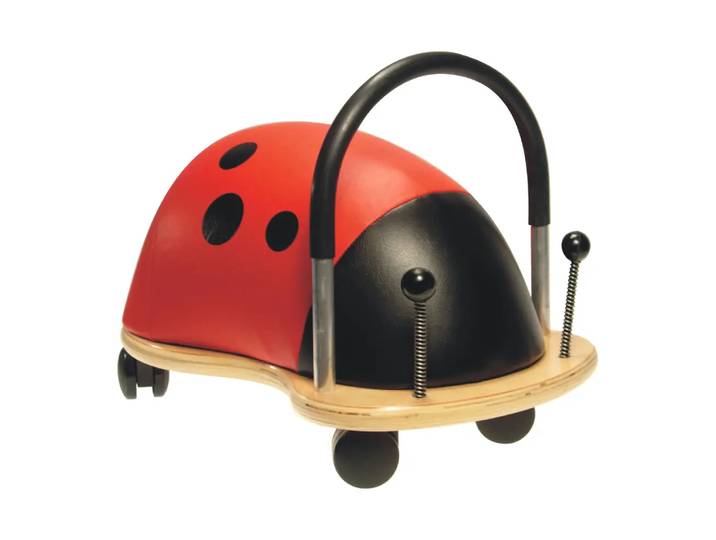 Holzspielzeug Roller, Wheely Bug, naturel/rot/schwarz, HolzHolz/Leder