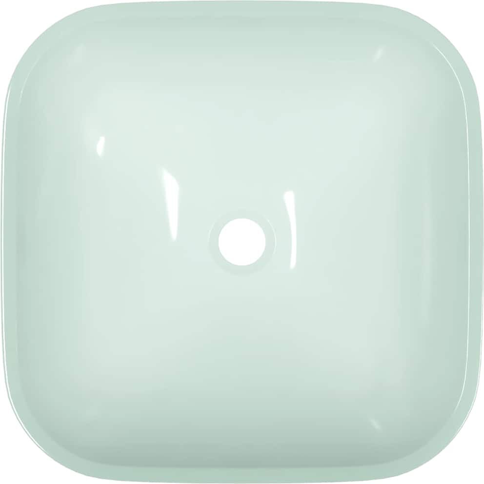 vidaXL Lavabo Verre 42x42x14 cm Blanc