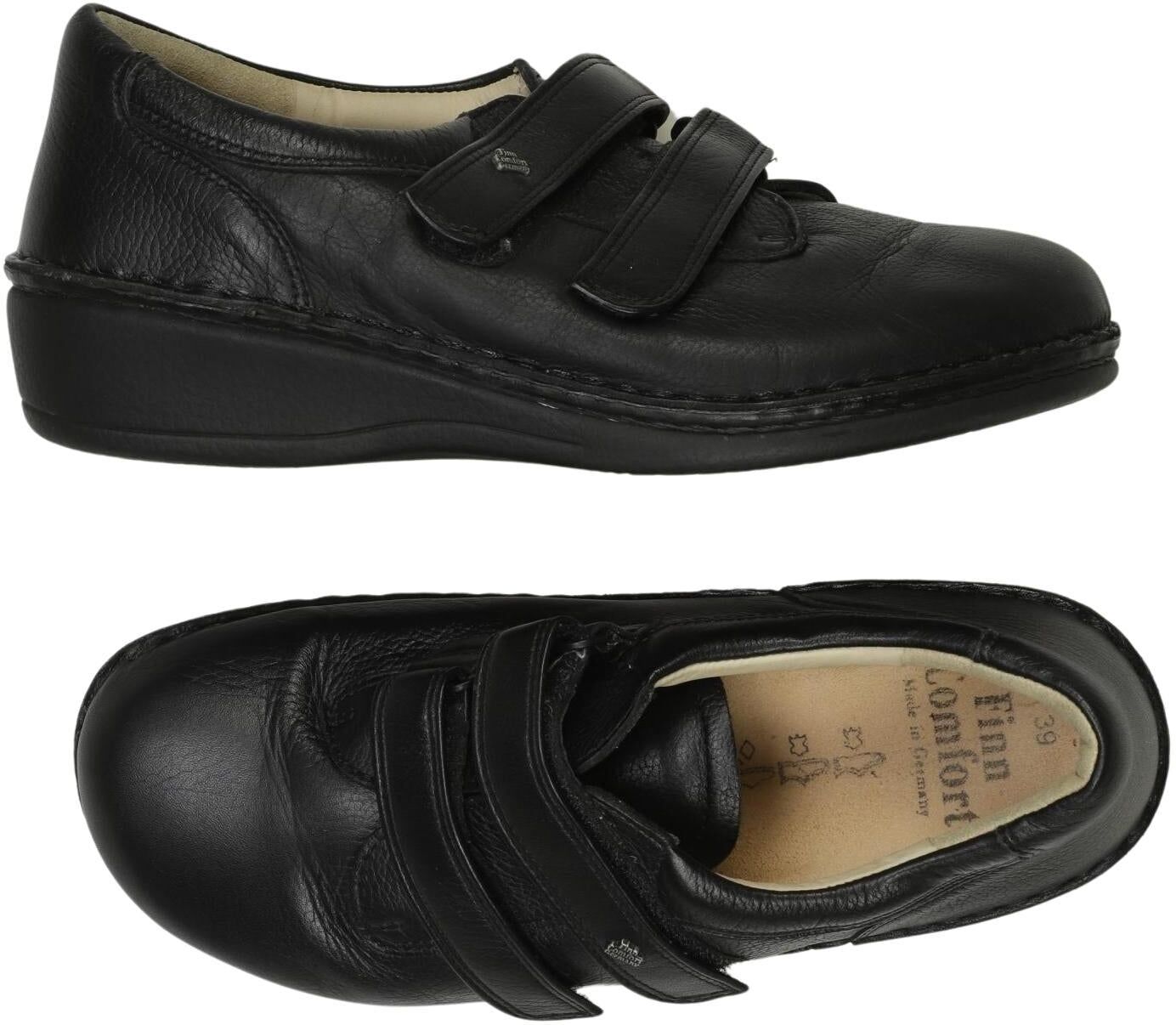 Finn comfort Damen Halbschuh, Schwarz, Gr. EU 39, Leder - Second Hand