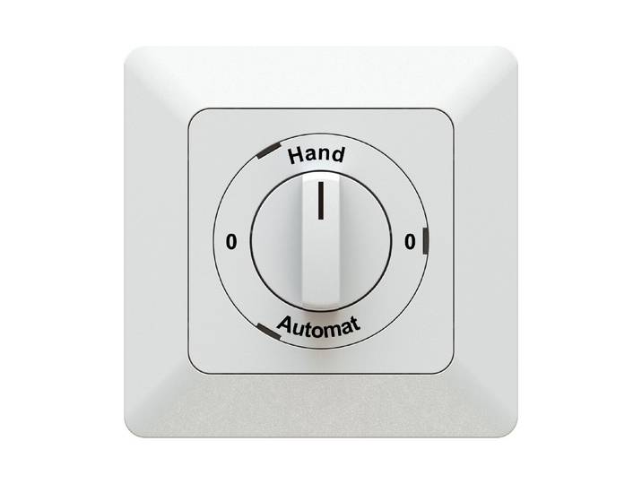 Max Hauri Drehschalter Schema 2/1L 0-Hand-0-Aut. UP weiss