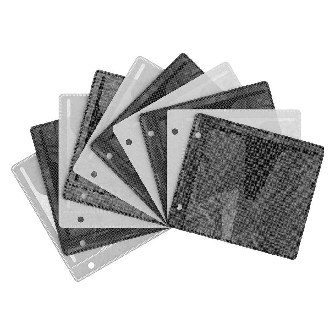 Elevar 10teilig CD/DVD Ordner-Hülle 2 CDs/DVDs/Blu-rays Kunststoff Schwarz (tran (CDs) (LV-9640)