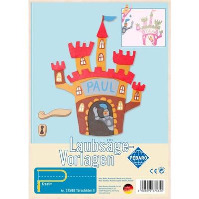 PEBARO 375/6S - Laubsägevorlage Türschilder II, Kinderzimmer, 2 Platten, Größe DIN A4