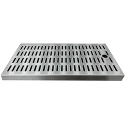 Ich-zapfe Tropfblech - CNS zum Einlassen 440 mm x 240 mm inkl. Ablaufstutzen, Getränkespender Zubehör