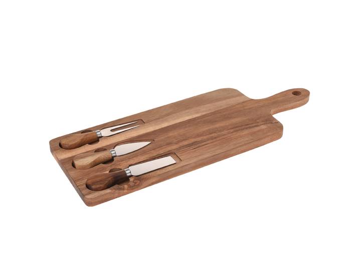 Käseplatte mit Messer Set 4-teilig