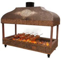 Trento Holzkohle Kupfergrill - 1000mm - mit Glas - Outdoor Grill - Premium Grill