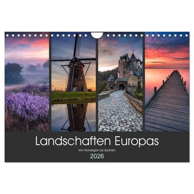 Landschaften Europas (Wandkalender 2026 DIN A4 quer), CALVENDO Monatskalender