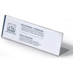 DURABLE Tischnamensschilder transparent 21 cm x 6.1 cm