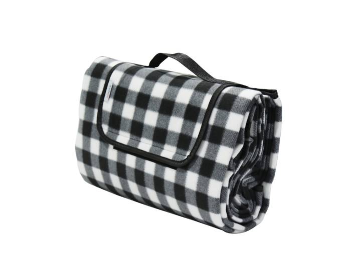 Picknickdecke 200 x 145 cm schwarz/weiss