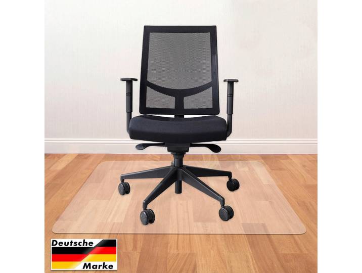 Bodenschutzmatte aus recyceltem Pet, Transparent, Kunststoff, rechteckig, 115x135 cm, für Fußbodenheizung geeignet, für alle Fußböden geeignet, schützt den Fußboden, kratzfest, abriebfest, Teppiche und Böden, Bodenbeläge, Bodenzubehör, Bodenschutzmatten