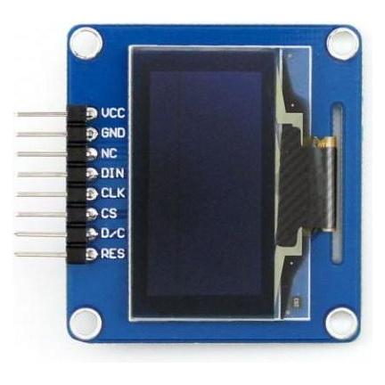 WaveShare 1.3 128x64 OLED Display Modul, einfarbig (blau), SPI/I2C Interface, horizontale Stiftleiste (1.3inch OLED (A))