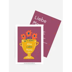 Grußkarten zum Muttertag selbst gestalten mit Spruch und Fotos im Onlinedesigner bei Meine-Kartenmanufaktur.de