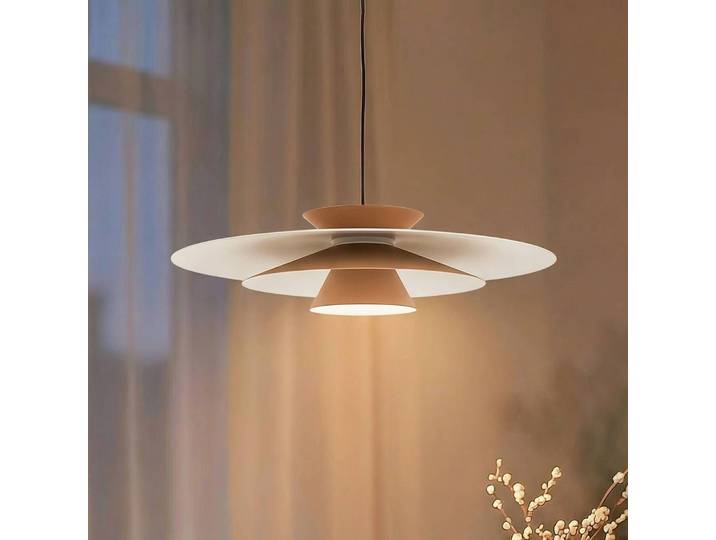 Hängeleuchte Livie Lucande, dimmbar, creme / amber, für Wohn- / Esszimmer, Modern