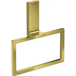 hansgrohe AXOR UNIVERSAL Rectangular Handtuchring, Metall, schwenkbar, 42623990, Farbe: Polished Gold Optic