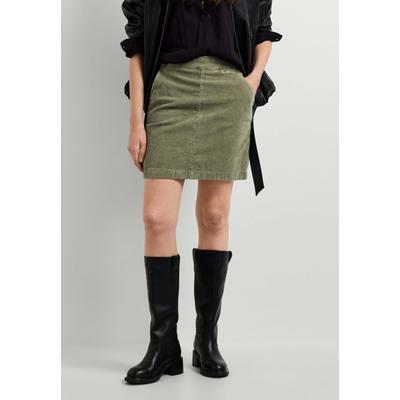 A-Linien-Rock PEPE JEANS "Rock PAULA", Damen, Gr. XS, grün (khaki grün), 100% Baumwolle, Röcke A-Linien-Rock