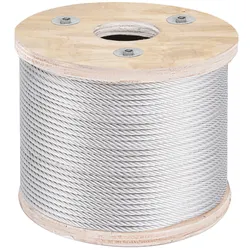 VEVOR 304 Edelstahlkabel 3/16 Zoll 7 x 19 Stahldrahtseil 250 Fuß Stahlkabel für Geländer, Terrassendielen, DIY-Balustraden