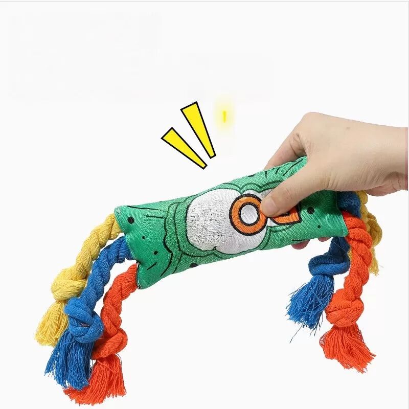 INF Seilknoten-Spielzeug für Hunde - Interaktives & weiches Polyester-Spielzeug