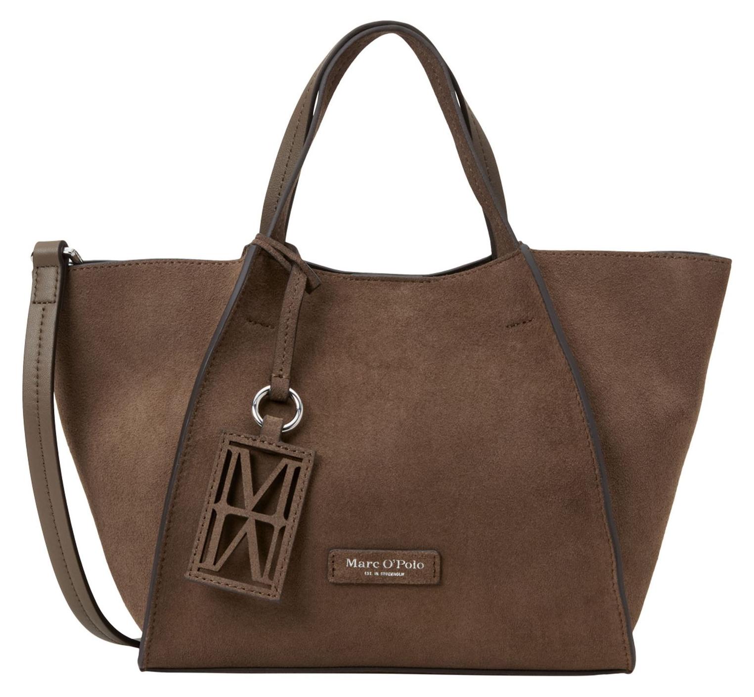 Marc O'Polo Leder Handtasche Umhängetasche Biani Crossbody Bag Faded Brown braun