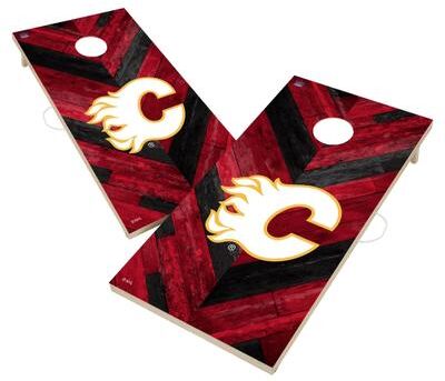 Skip's Garage Calgary Flames NHL Cornhole Board Set