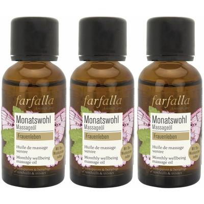 Farfalla Monat Massageöl Frauen Muskateller 30 ml x3 3x30