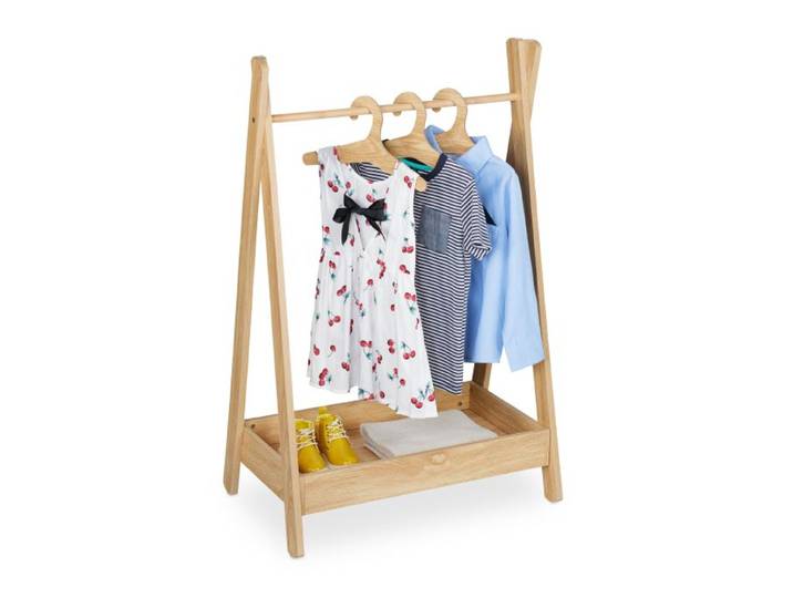 Relaxdays Kledingrek kinderen met kledinghangers