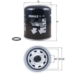 Lufttrocknerpatrone Druckluftanlage MAHLE AL 26