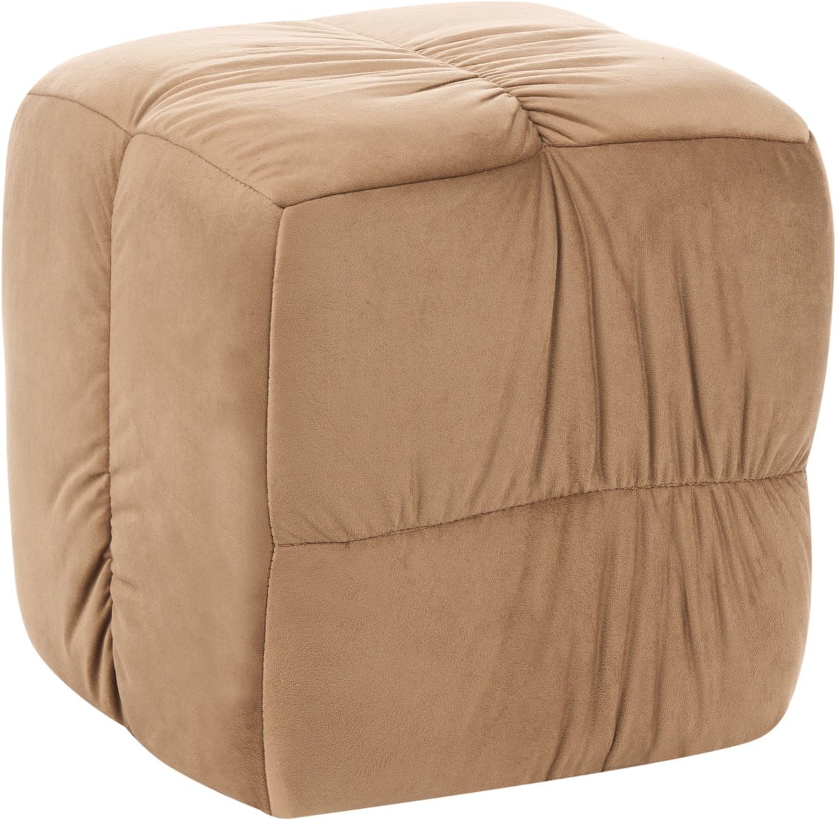 Beliani Poef Soft Body - Taupe - Fluweel