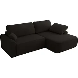 ECKSCHLAFSOFA CUBO L Schwarz Boucle - rechts