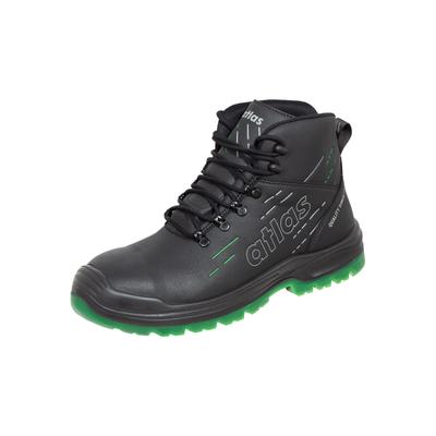 Arbeitsschuh ATLAS SCHUHE "AGRAR MAX" Gr. 37, schwarz (schwarz, grün), 37, Obermaterial: 100% Polyurethan PU., Schuhe, Arbeitsschuh