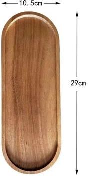 Uplift Essentials Wabi Sabi Acacia Wood Oval Decorative Tray oval Tray B