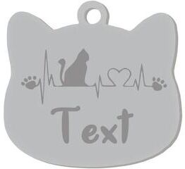 Uplift Picks Custom Stainless Steel Cat Name Tag Engraved Pet ID Pendant 08