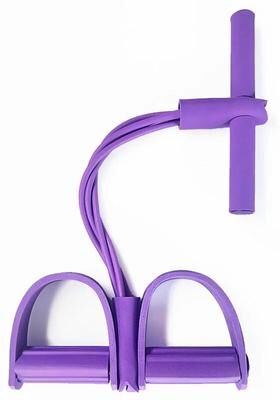 Smart Shopping Spot 4 Tube Resistance Bands Pedal Exerciser For Home Workout, Core & Full Body Training purple