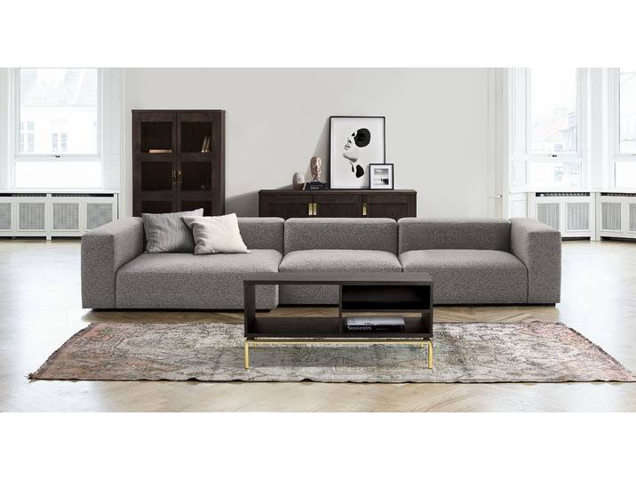 Couchtisch WOODMAN, schwarz, B:100cm H:45cm T:44cm, Tische, Couchtisch, besonderes Design, FSC-zertifiziert