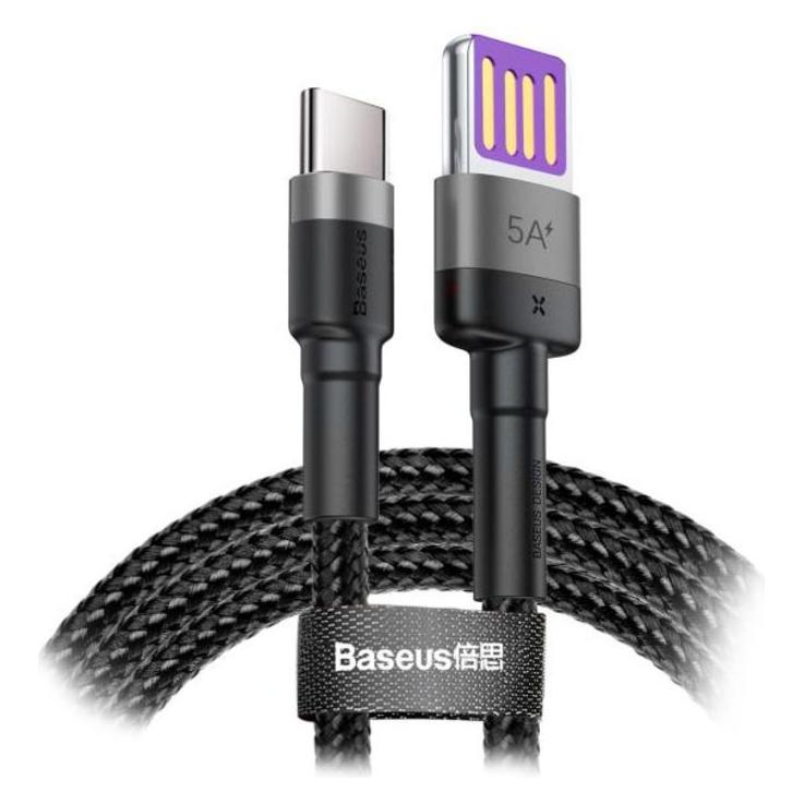 Baseus Cafule HW Quick Charging Data cable USB Double-sided Blind Interpolation For Type-C 40W 1m Gray b... (1 m, USB 3.2 Gen 2, 40 W) (CATKLF-PG1)