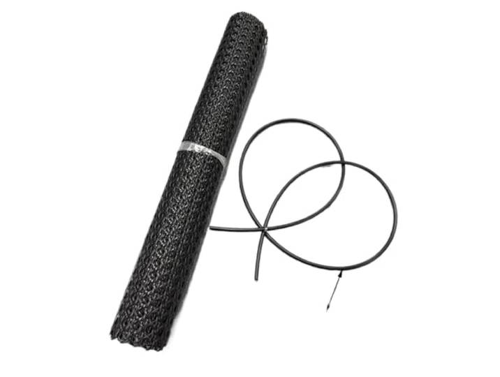 Achteckige Rattanrolle aus Kunststoff Reparaturwerkzeug for Stuhl-Tisch-Decken(Black-Color-Set,W-40cm-L-150cm)